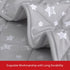 Baby Comforter for Boys and Girls, Quilted Grey Star Print, Ultra Soft Down Alternative, 39x47 Inches