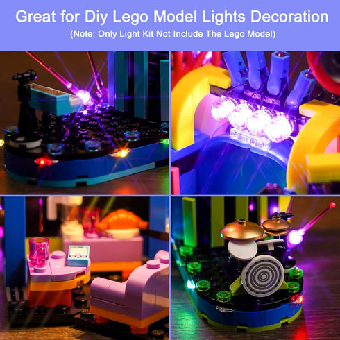 Upgraded LED Light Kit for Lego Heartlake City Music Talent Show Building Set, Compatible with Lego 42616