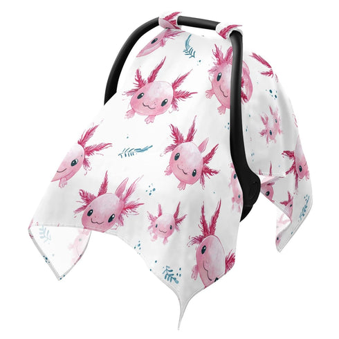 Mazeann Cute Pinks Axolotl Car Seat Cover Baby Breathable Soft Infant Carseat Covers