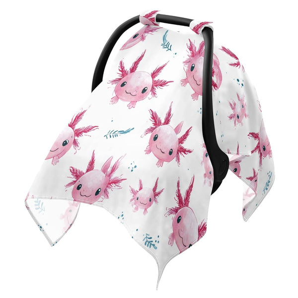 Mazeann Cute Pinks Axolotl Car Seat Cover Baby Breathable Soft Infant Carseat Covers