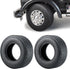 2PCS RC Rubber Tires 83.5mm Soft Rubber Mud Tyres for 1/14 Tamiya Truck Tractor Cargo RC Car