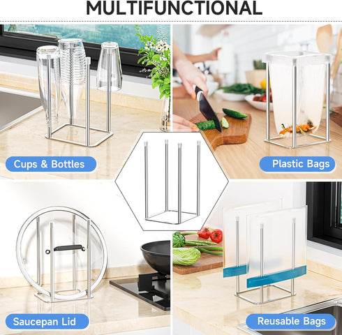 Water Bottle Drying Rack, Stainless Steel Bottle Dryer Rack, Baby Bottles Rack Dryer, Cup Drying Rack, Reusable Bag