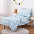 Set 4 Set Wake In Cloud - Gingham Toddler Bedding for Girls Boys, Cute Plaid Buffalo Check, Pieces Soft Crib Bed