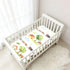CZXW 52" 28" Watercolor Trains Airplanes Houses Crib Sheets Fitted x Natural Cotton Soft & Breathable for Baby Crib