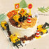 RUIYDZ Construction Cake Topper Large Crane Excavator Traffic Road Sign Cake Toppers Construction Birthday Party