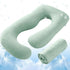 Sasttie Cooling Pregnancy Pillow Cover, 57-inch U Shaped Pregnancy Pillow Case, Fits