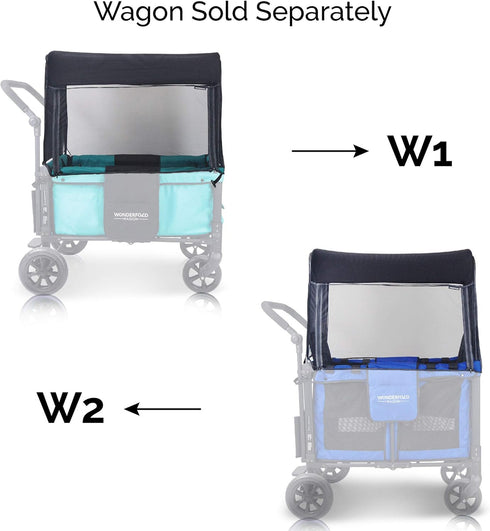 W2 WONDERFOLD Mosquito Net for Stroller Wagon Featuring Easy Access Zippered Entrance with Quick and Easy Install