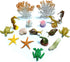 50 Pack Assorted Mini Vinyl Plastic Ocean Sea Animal Figures Toy Set, Realistic Under The Sea Life Figures