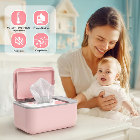 3-Level Chefhandy Baby Wipe Warmer, Temperature Control, Quiet & Even Heating, Large Capacity for Easy Diaper Changes