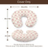 KuphiL10C Cute Bows Flowers Floral Pattern Nursing Pillow Cover, Unisex Bows Removable Breastfeeding Pillowcase