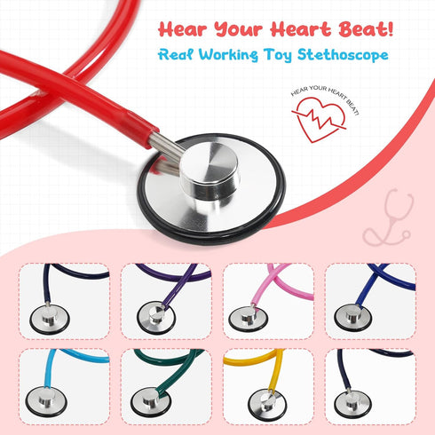Kids Stethoscope, Real Working Nursing Stethoscope for Doctor Game Toy