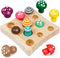 Wooden Toys Mushroom Toy, Harvest Game Montessori Educational Learning Shape Sorting & Number Matching for Ages 3+