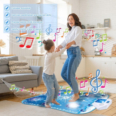 Frozen Toys Dance Mat for Girls - Electronic Dance Mat with Wireless Bluetooth, Light Up LED Musical Mat