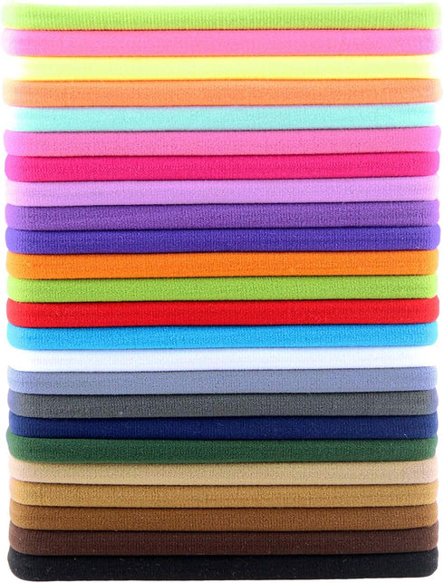 24 pack Nylon Headbands - Nude Super Soft Stretchy for Infant Girl, Toddler, Adult DIY Baby Headbands