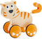 Hape Dante Push and Go Wooden Toy, Release & Go Cat Toddler Toy with Wheels