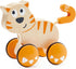 Hape Dante Push and Go Wooden Toy, Release & Go Cat Toddler Toy with Wheels
