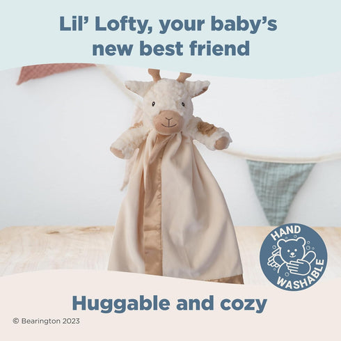 Bearington Lil' Lofty Giraffe Loveys for Babies, Security Blanket with Stuffed Animal, 18 Inch