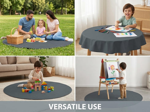 WOMUMON 51 51 Inch Baby Splat Mat for Under High Chair, x Wipeable Splash Mat, Waterproof and Washable, Anti-Slip Floor