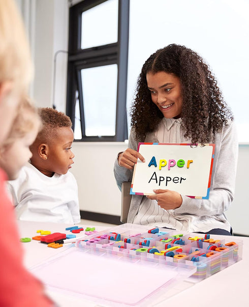 238 Gamenote Classroom Magnetic Alphabet Letters Kit Pcs with Double - Side Magnet Board - Foam Alphabet Letters