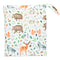 Baby Wet Dry Bag Reusable Cloth Diaper Nappy with Two Zippered Pockets (Watercolour Animals)