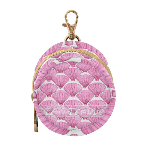 PYBUG Scallop Round Pacifier Storage Case, Polyester & TPU Lined with Hook Buckle,