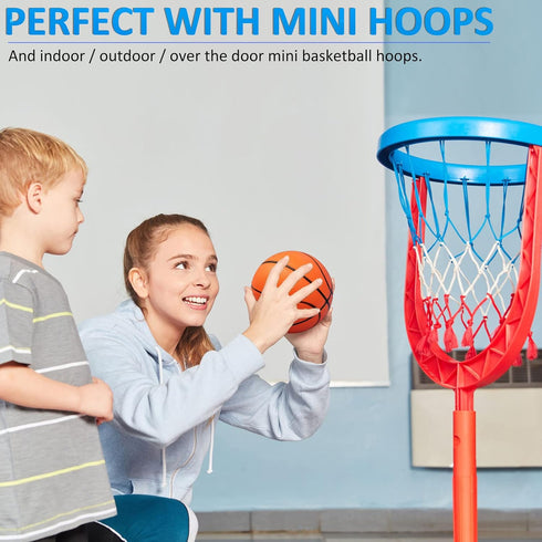40Pcs Mini Basketball Set, 6" Small Basketballs with Pump for Over The Door Hoop Games, Indoor Outdoor Play