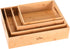 Hallops Large Wooden Crate Set - Portable Antique Wood Nesting Crates for Storage and Rustic Decor (15.74"L x 11.81"W x