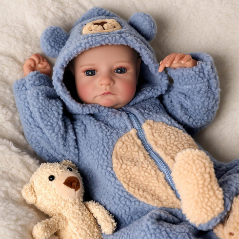 17-Inch 3+ BABESIDE Lifelike Reborn Baby Dolls Boys - Real Baby Feeling Realistic-Newborn Baby Doll Soft Vinyl Real
