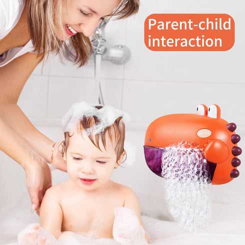 Grechi Dinosaur Bath Toys, Automatic Bubble Machine for Baby Bathtub, Plays 12 Children’s Songs, Gifts for Toddlers
