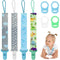 Dooyilets 4 Pcs Baby Dummy Strap Clip, Pacifier Clip Dummy Holder Straps with