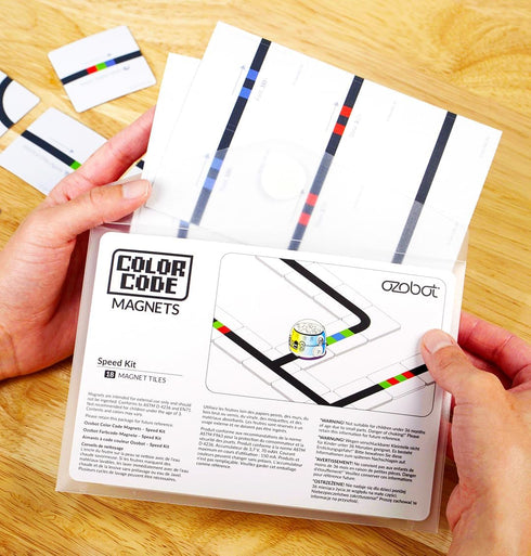 Color Code Magnets Speed Kit - Interactive Coding Learning Tool for Kids Ages 3+, 18 Tiles, Base Kit Required
