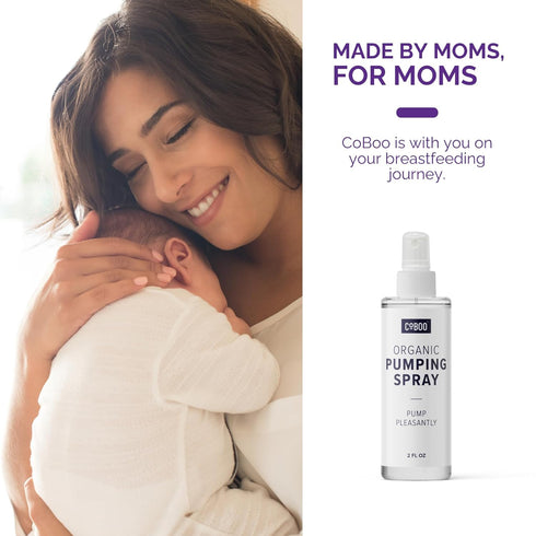 Pumping Spray 2 Fl Oz, Organic Skin Lubricant for Breast Pumping, Vegan & Lanolin Free, Made in USA