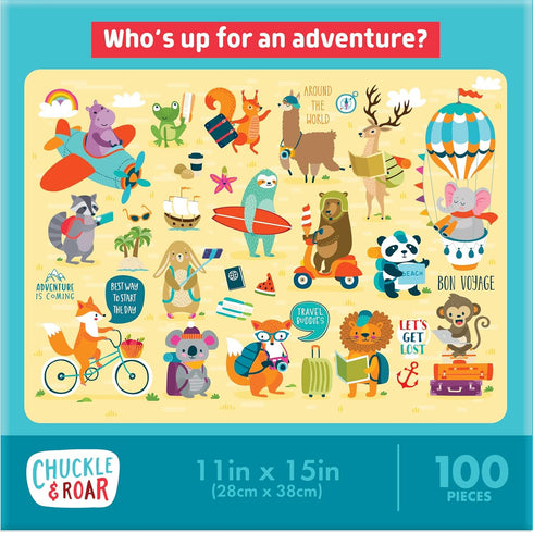 Chuckle & Roar - Adventure Awaits Puzzle - Engaging Educational Puzzles for Kids - 100 PC Jigsaw Puzzle