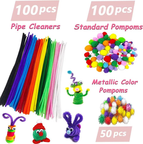 Set 4 5 6 7 8 VLUSSO Arts and Crafts Supplies for Kids DIY Craft Kits Art Supplies Materials Kids Crafts with Pipe