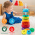 Spinning Stacking Toys – Spin Toys for Toddlers 1-3 – Rainbow Spin Tower – Autism Sensory Learning Toy