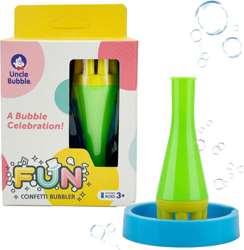 Uncle Bubble Mini Bubble Blower for Kids and Toddlers, Durable Outdoor Toy Makes Thousands of Bubbles