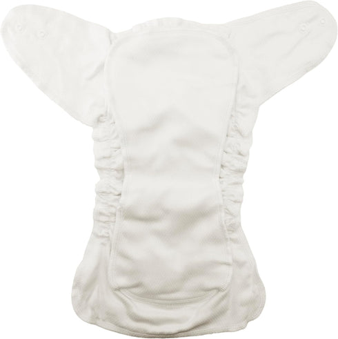 Cozy 100% (730 lbs) Cubs Birdseye Fitted Cloth Diaper Cotton, Snaps, Soft Elastics, Two Sizes