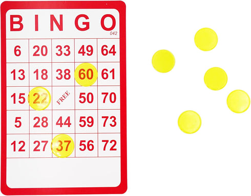 Yuanhe 100 Bingo Cards - Reusable Bingo Paper Game Cardstock Bulk in 5 Colors