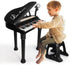 Love&Mini 31 Keys Kids Piano Keyboard Toys with Microphone and Stool, Black, for Kids Age 3+