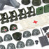 WW2 Pack 282 Set 6 Feleph Military Vehicles Weapons Pieces US Army Building Block Toy WWII Car Tricycle Gear Helmets