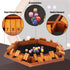 1-6 16 Toidgy Players Shut The Box Dice Games, Wooden Board Table Math Game with Dice and Instructions, Classics Close