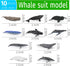 Set 2-4 Inch Mini Whale Shark Toy Small Sea Creatures Toys for Kids Mini Marine Animal Figures Cake Topper Girls Boys