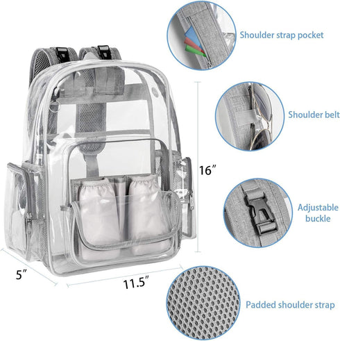 Backpack, Backpack Backpack Mancro Diaper Bag Clear Baby Bag Heavy Duty Transparent for Girls Boys, Multifunction Large