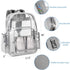 Backpack, Backpack Backpack Mancro Diaper Bag Clear Baby Bag Heavy Duty Transparent for Girls Boys, Multifunction Large