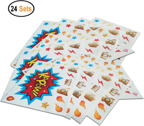 ADJOY Large Superhero Party Stickers - Super Hero Sign Cutout Stickers for Party Supplies