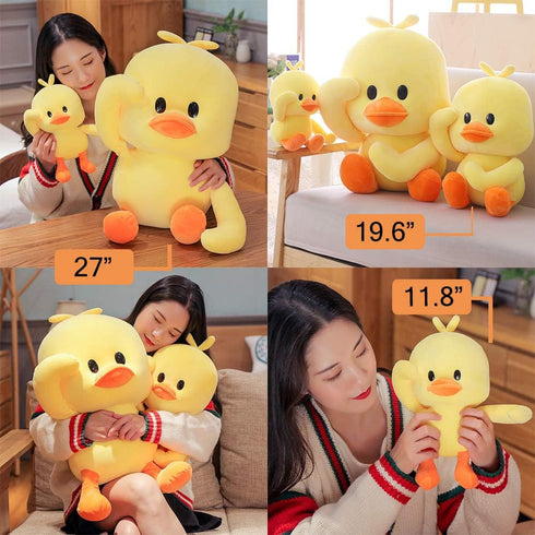 AIXINI 11.8inch Plush Duck Stuffed Animal, Soft Yellow Duckling Duckie, Funny Cuddly Gifts