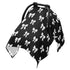 DOMIKING White Bow Black Pattern Baby Car Seat Cover Breathable Infant Car Seat