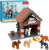 Farm Animals Dog House Building Blocks Set, MOC Animal Kennel Toy Set for Kids, 109 Pieces, Ages 8+
