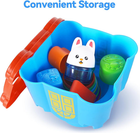 12 18 24 1 2 3 iPlay, iLearn Baby Stacking Toys, Toddler Nesting Stack Cups, Infant Stackable Block, Kids Sorting Game
