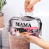 4 Packs Set Oudain Diaper Bag Organizer Pouches Clear PVC Travel Diaper Bag Waterproof Zippered Makeup Bag Dry Wet Bag